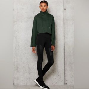 Alo Effortless Cropped Hoodie XS dark green